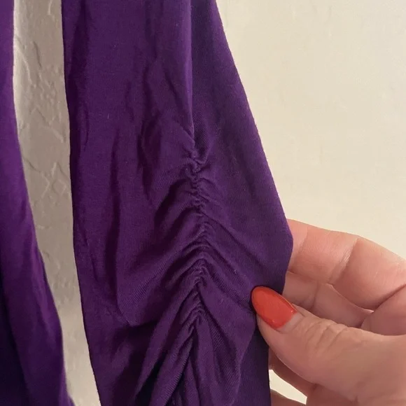 Willie Smith Purple cowl neck blouse - Picture 4 of 9